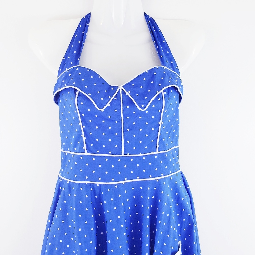 🚫SOLD🚫 Hell Bunny Vixen Blueberry Buckle Dress - Picture 2 of 6
